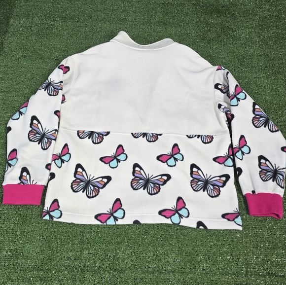 MEMBERS MARK | GIRLS HALF ZIP WILD BUTTERFLIES SUPER SOFT FLEECE PULLOVE… - Picture 12 of 16